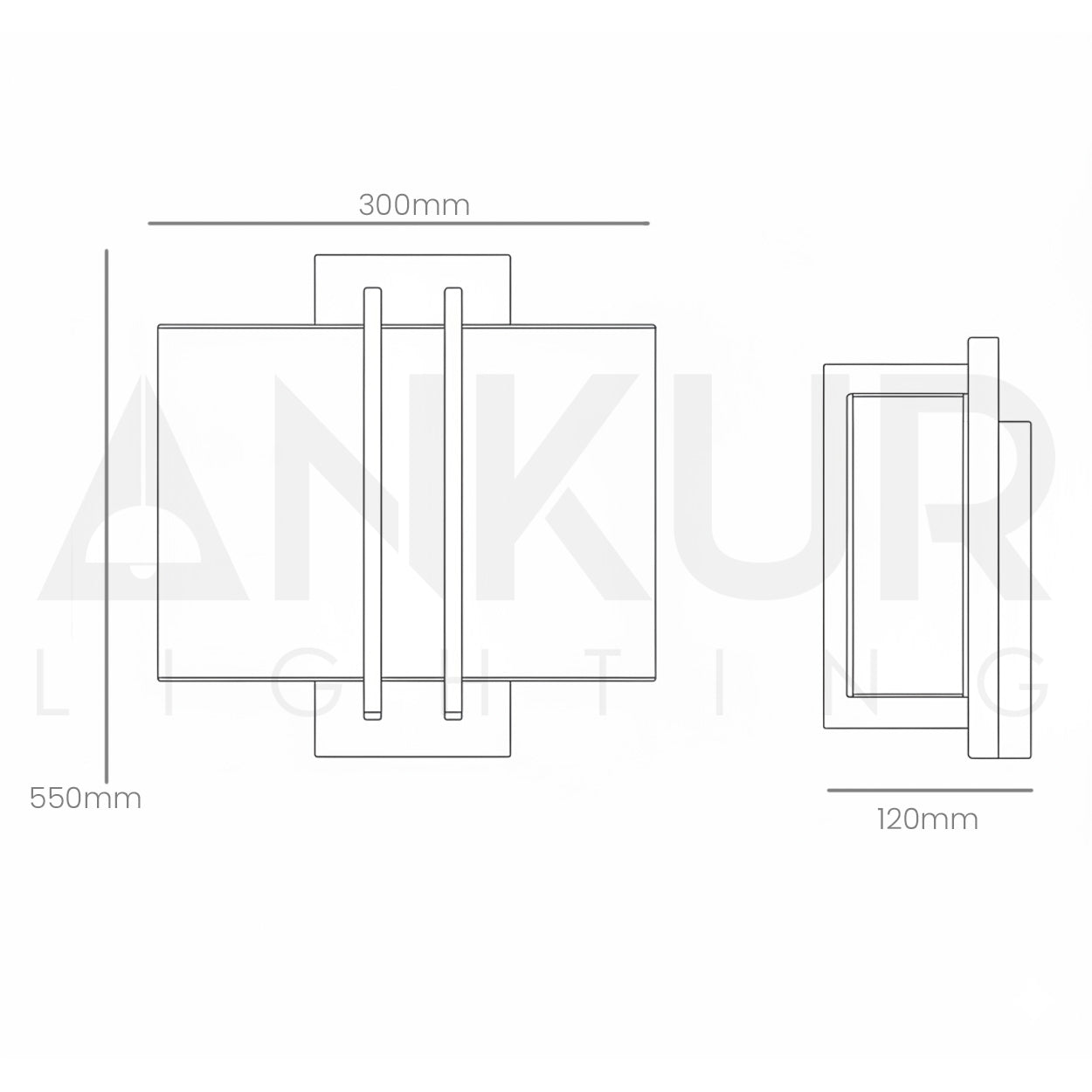 ANKUR SCUDO METAL AND FABRIC SHADE MODERN WALL LIGHT