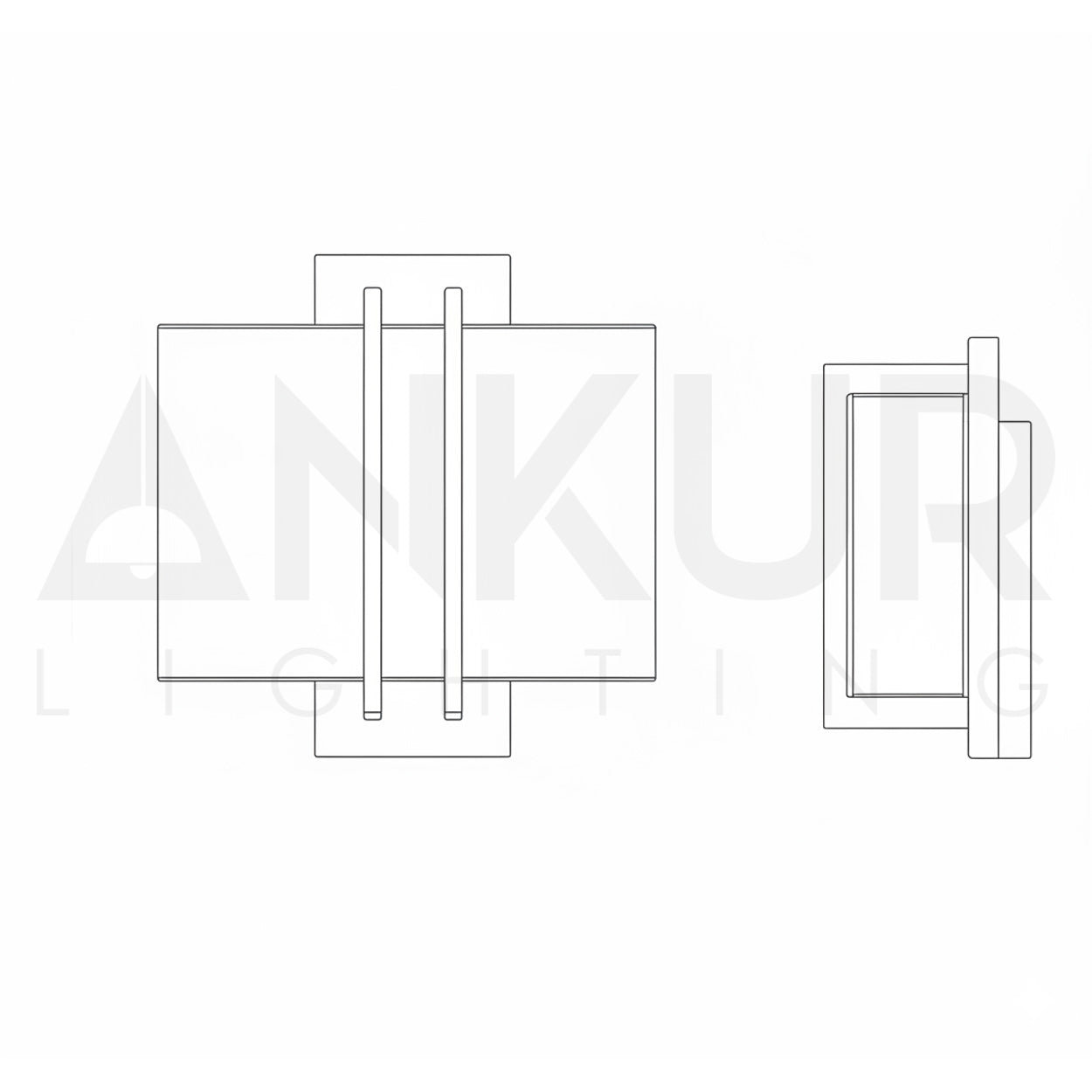 ANKUR SCUDO METAL AND FABRIC SHADE MODERN WALL LIGHT