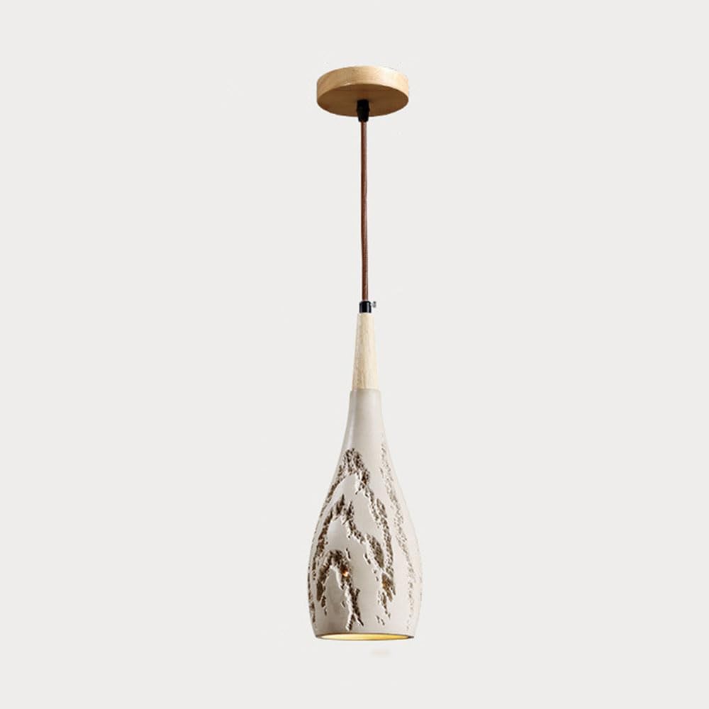 ANKUR CUBIST NORDIC MICRO CEMENT PENDANT LIGHT DECOR DROP LIGHTING FIXTURE SOLID WOOD LAMP HANGING LIGHT