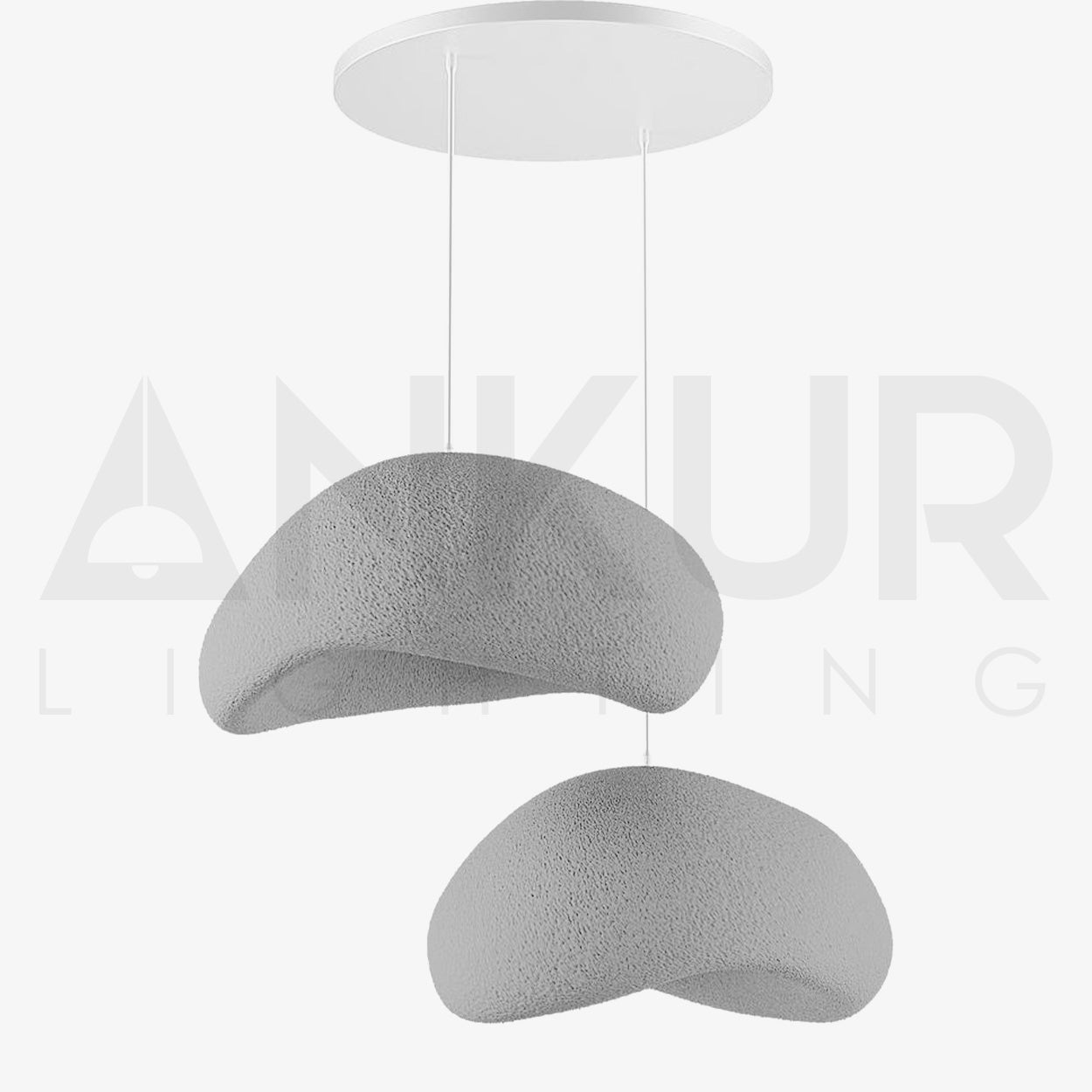 ANKUR CURVE CONCRETE LOOK PENDANT LIGHT FROM ANKUR TERRA COLLECTION