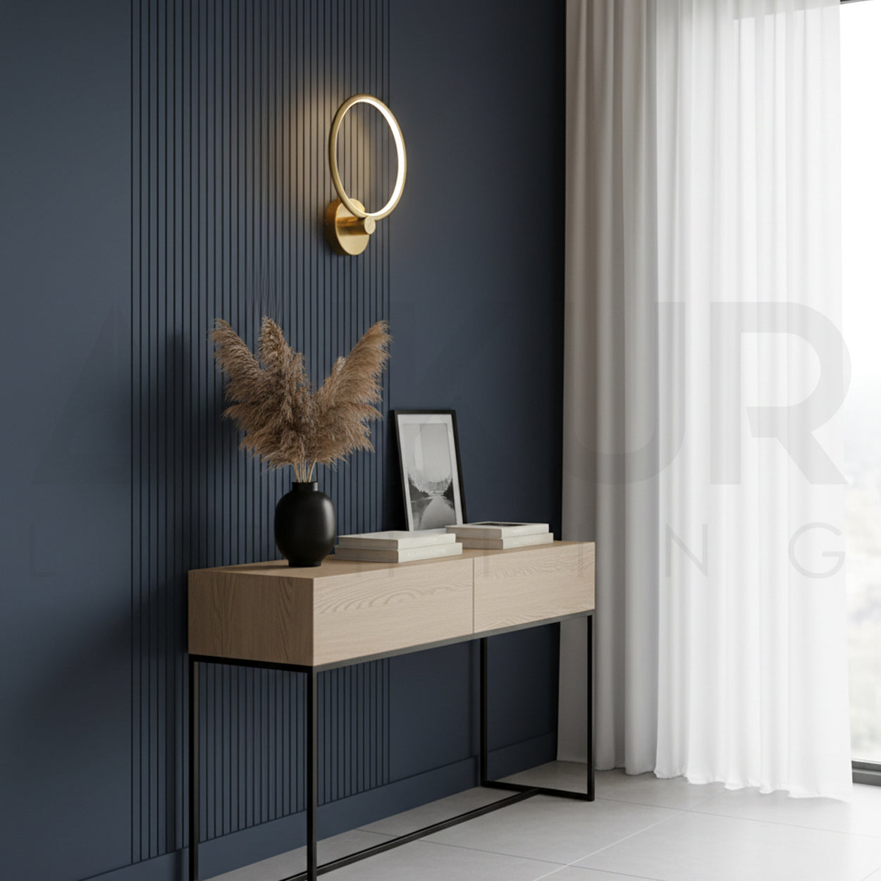 ANKUR LATUS SINGLE HOOP LED WALL LIGHT