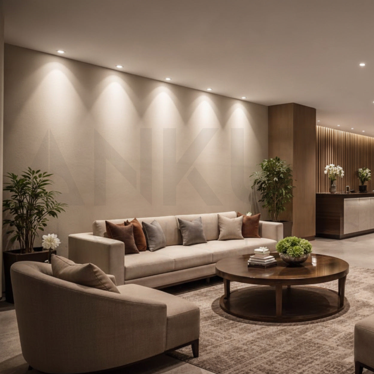 ANKUR ELIAN ROUND LENS BASED RECESSED DOWNLIGHT LED WALL WASHER