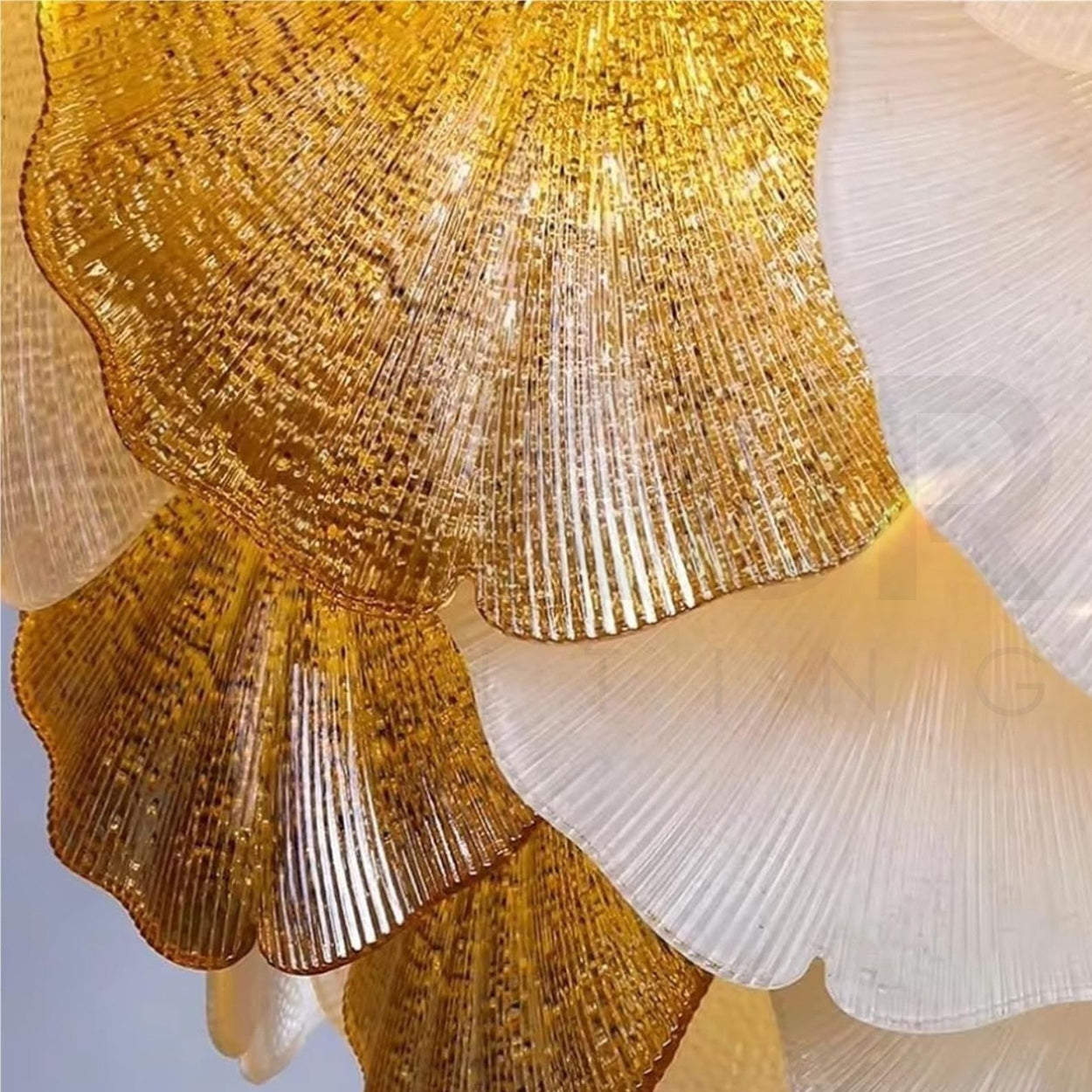 ANKUR GILDEDGLOW FRENCH FLOWER CRYSTAL ART GLASS RECTANGLE CHANDELIER