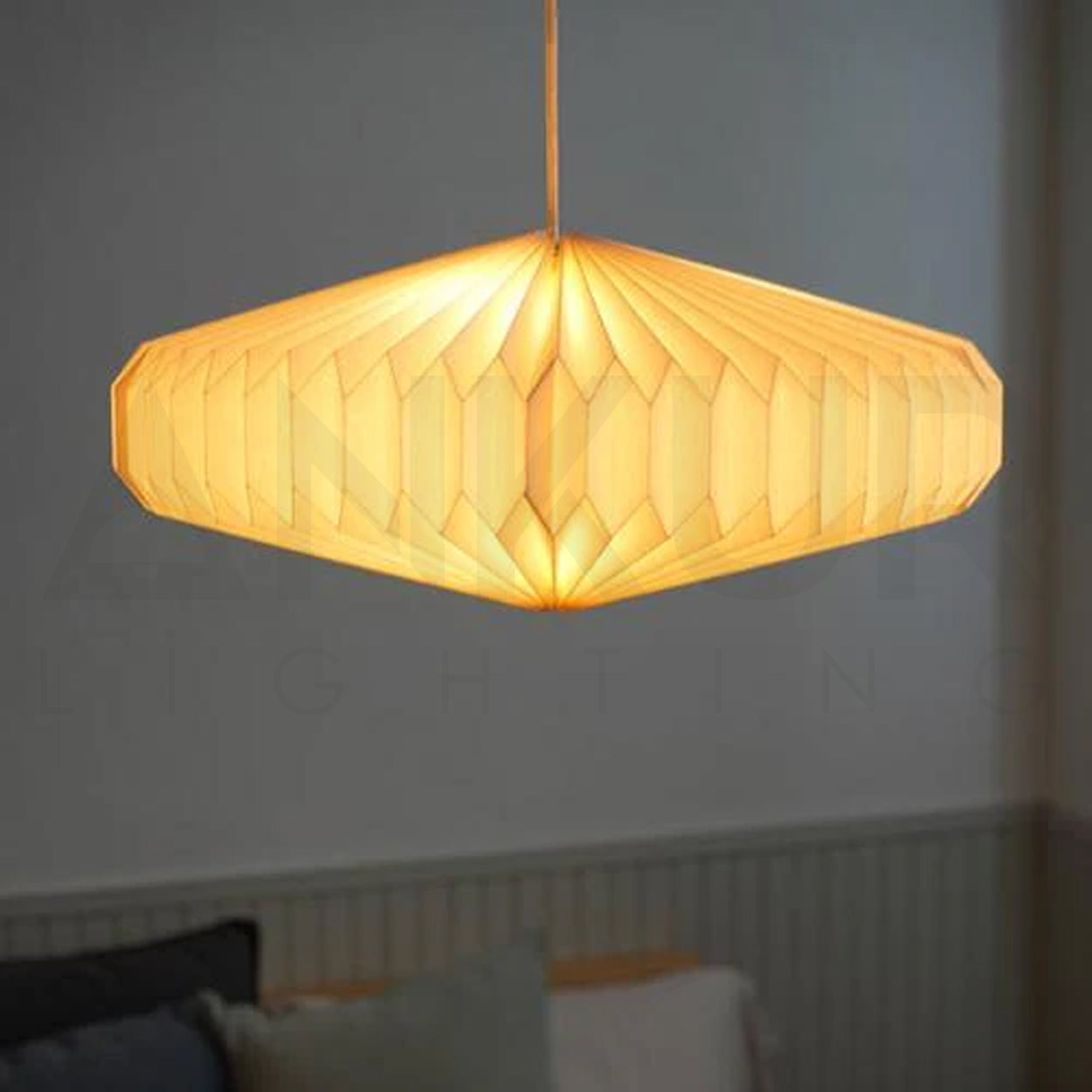 ANKUR COMET ORIGAMI PENDANT LIGHT- PAPER HANDPLEATING HANGING LIGHT