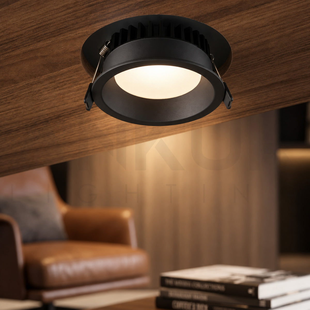 ANKUR DIVINE MINIMALIST DELIGHT BLACK FINISH LED RECESSED DOWNLIGHT FOR OFFICE AND HOME LIGHTING
