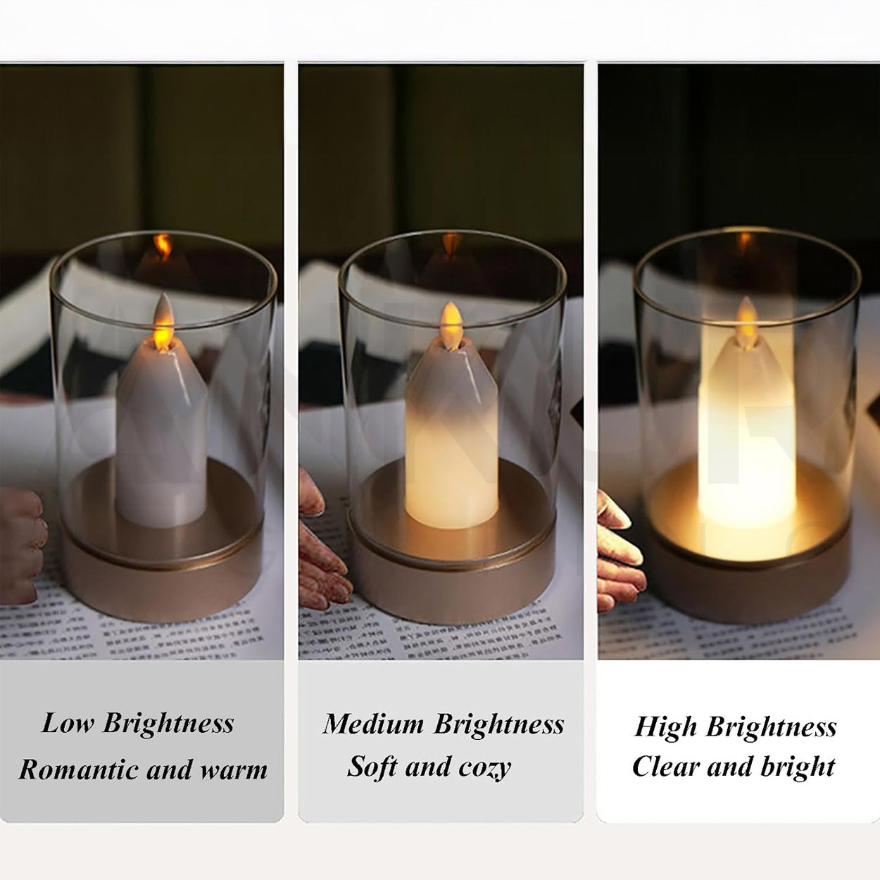 ANKUR UNPLUGGED ETERNA FLAME WIRELESS RECHARGABLE TABLE LAMP