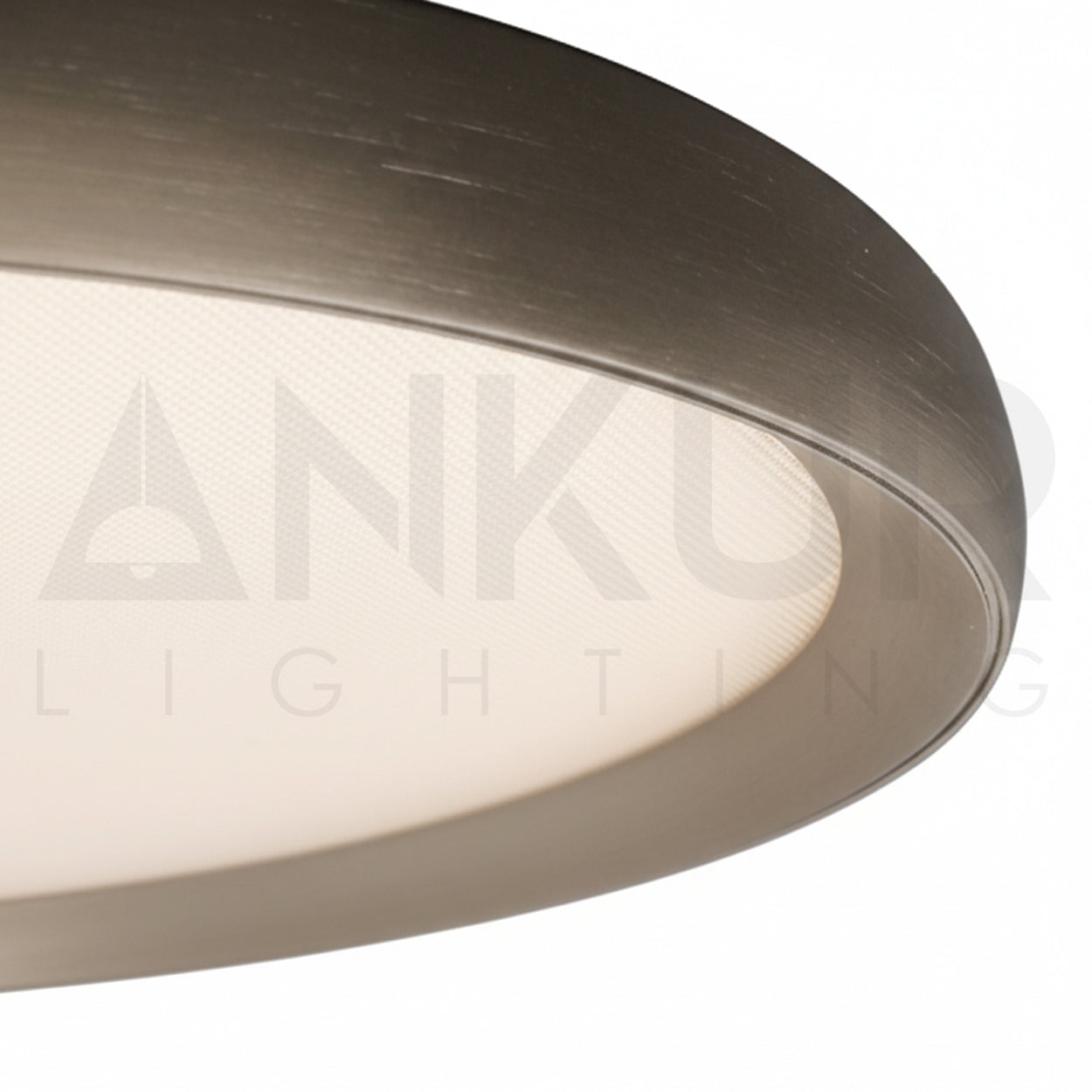 ANKUR LINDEN 3CCT LED WARM WHITE,COOL WHITE AND DAYLIGHT ALL THREE LED COLOUR IN ONE LIGHT BRUSHED GREY ROUND SURFACE CEILING LIGHT