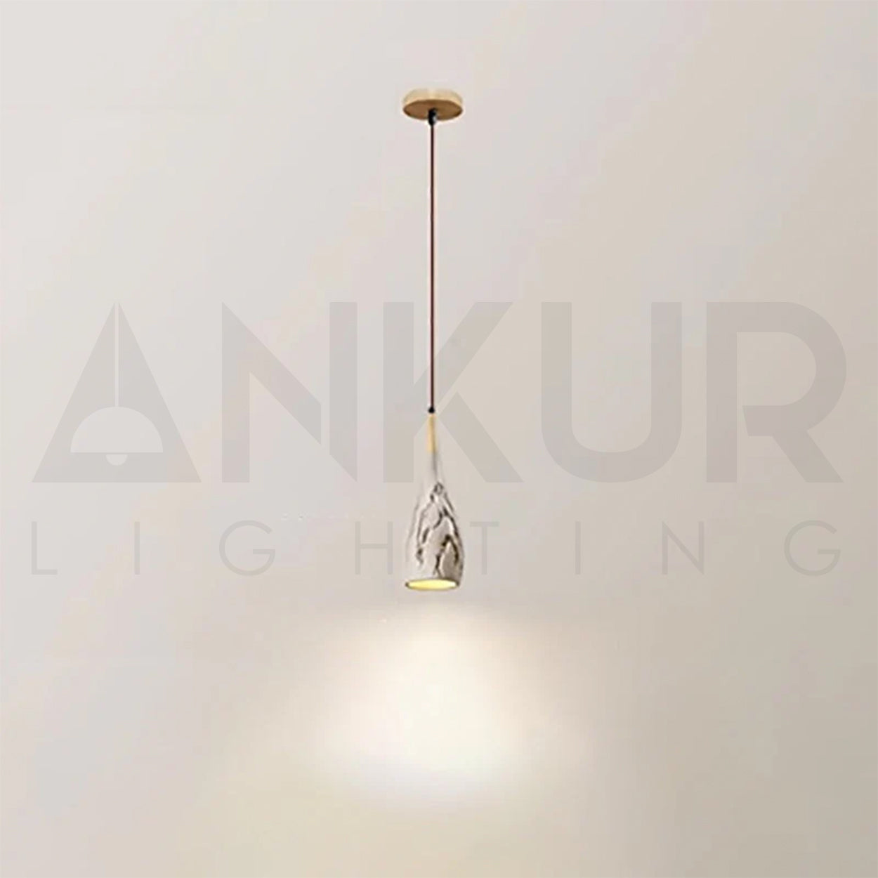 ANKUR CUBIST NORDIC MICRO CEMENT PENDANT LIGHT DECOR DROP LIGHTING FIXTURE SOLID WOOD LAMP HANGING LIGHT