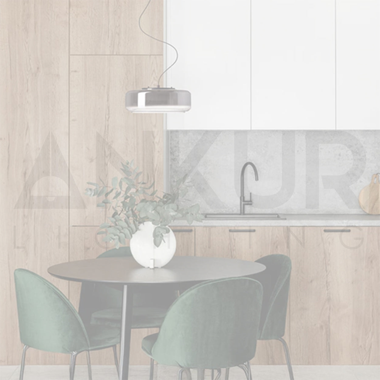 ANKUR NIMBUS MODERN STYLE LUXURY GLASS PENDANT LIGHT FOR DINING AND LIVING AREA HANGING LIGHT