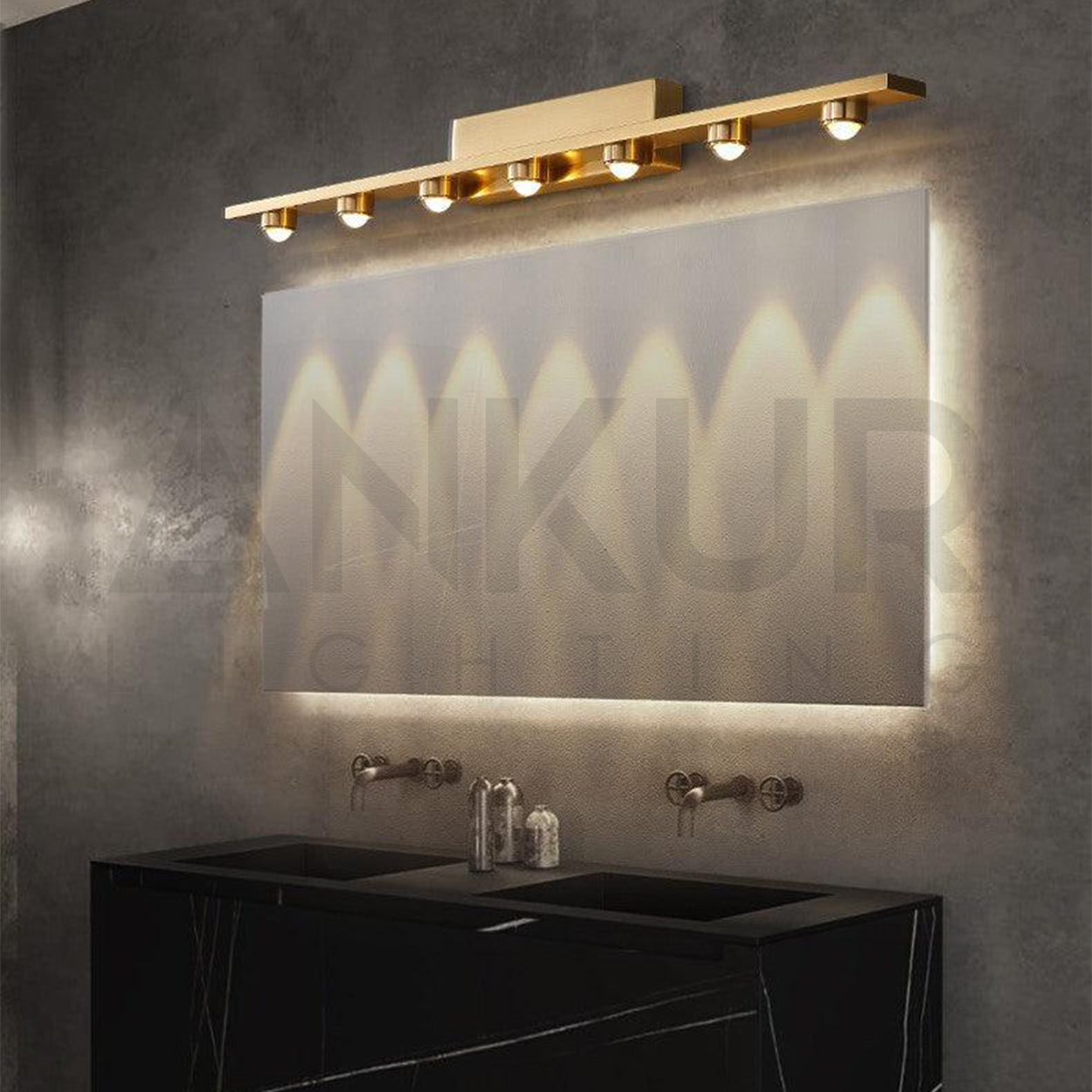 ANKUR RIVEN ANTIQUE GLARE MODERN LED MIRROR / PICTURE LIGHT