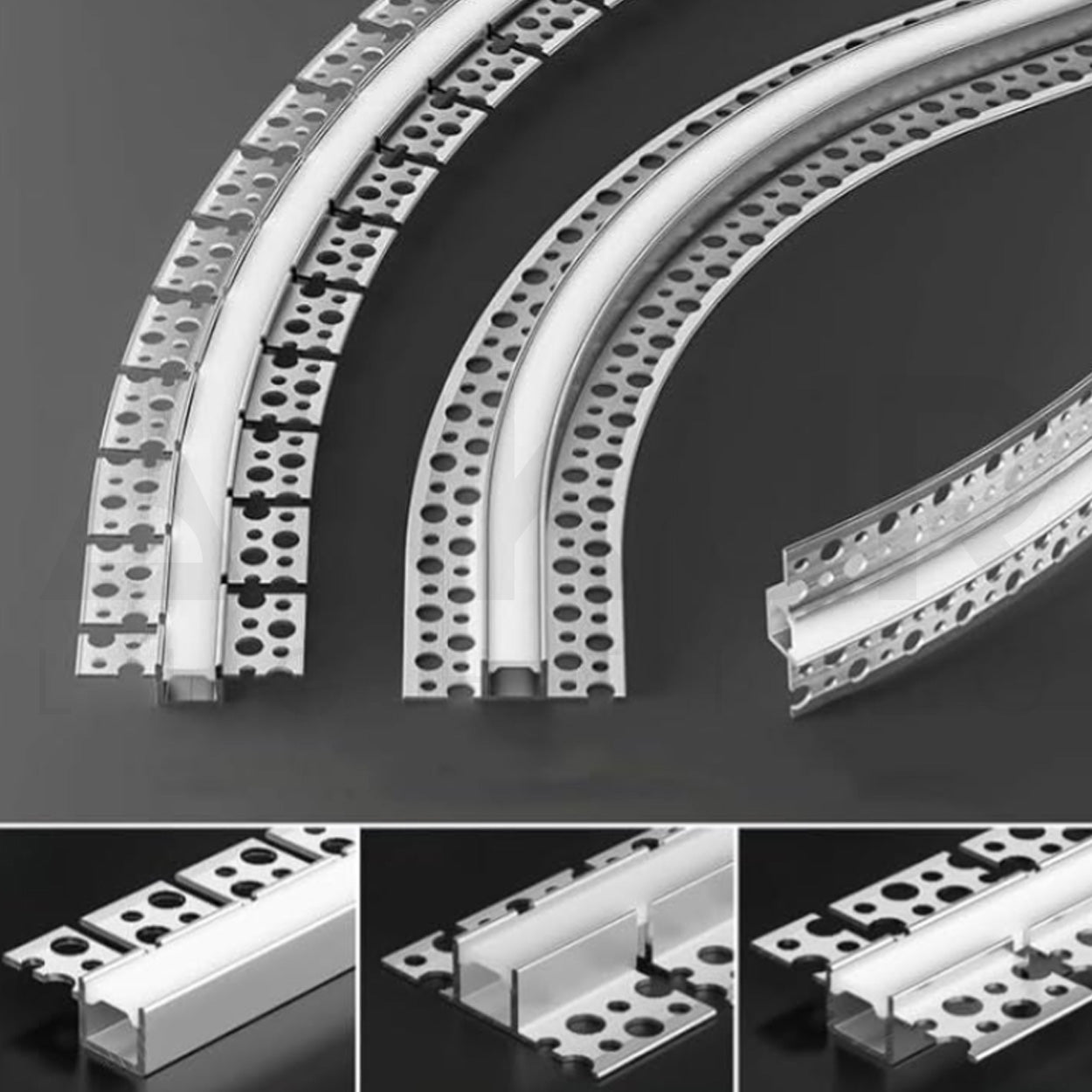 ANKUR FLEXIBLE NEON ALUMINIUM MESH CLAMP FOR NEON STRIP LIGHTS (ONLY PROFILE)