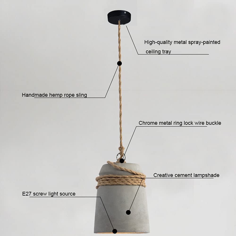 ANKUR SYLVAIN NORDIC RETRO LIGHTING CONCRETE BELL SHADE PENDANT CEILING LIGHT