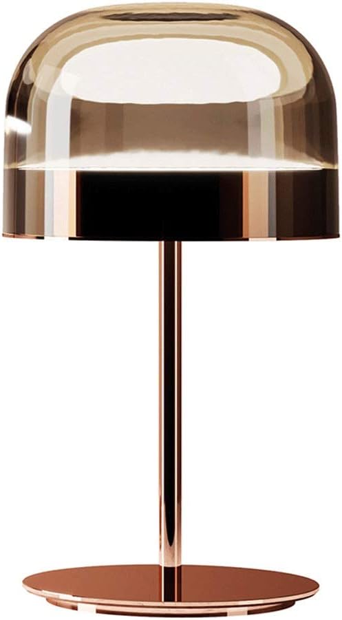 ANKUR CLASSY COPPER FINISH METAL AND GLASS BASED BEDSIDE TABLE LAMP