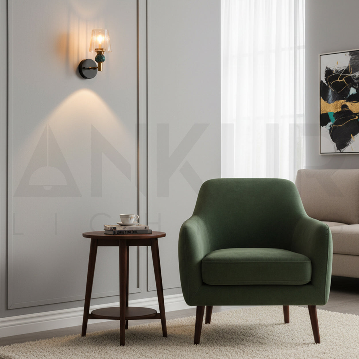 ANKUR SIREN VINTAGE ANTIQUE BRASS FINISH WALL LIGHT FOR HOME LIGHTING
