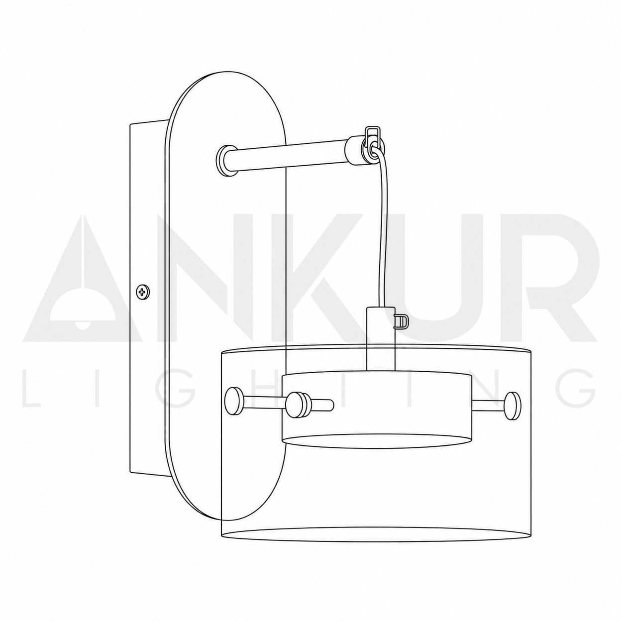 ANKUR ECLIPTA MODERN METAL AND GLASS LED WALL LAMPS