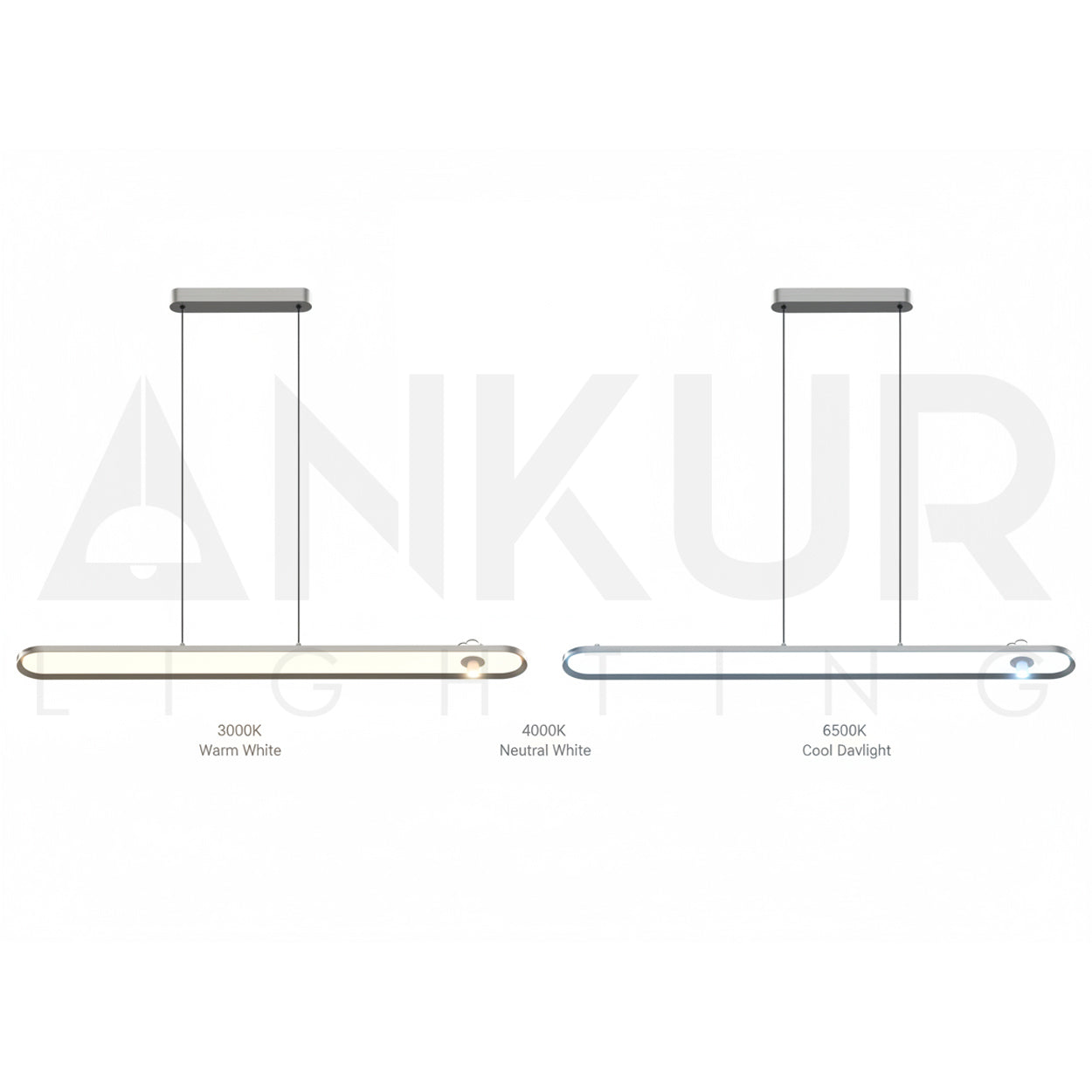 ANKUR GOCCIA OVAL 3CCT LED WITH ADJUSTABLE LIFT FUNCTION HANGING LIGHT