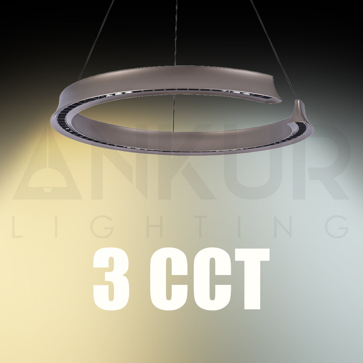 ANKUR LUMEA 3CCT LED WARM WHITE,COOL WHITE AND DAYLIGHT ALL THREE LED COLOUR IN ONE HANGING LIGHT