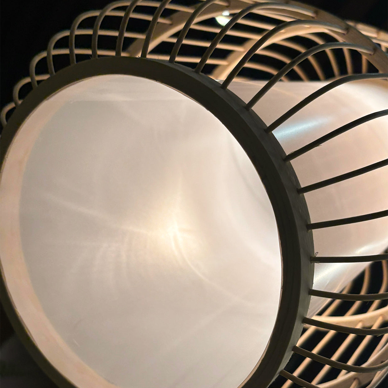 ANKUR NIVA NATURAL BAMBOO CANE AND FABRIC PENDANT LIGHT