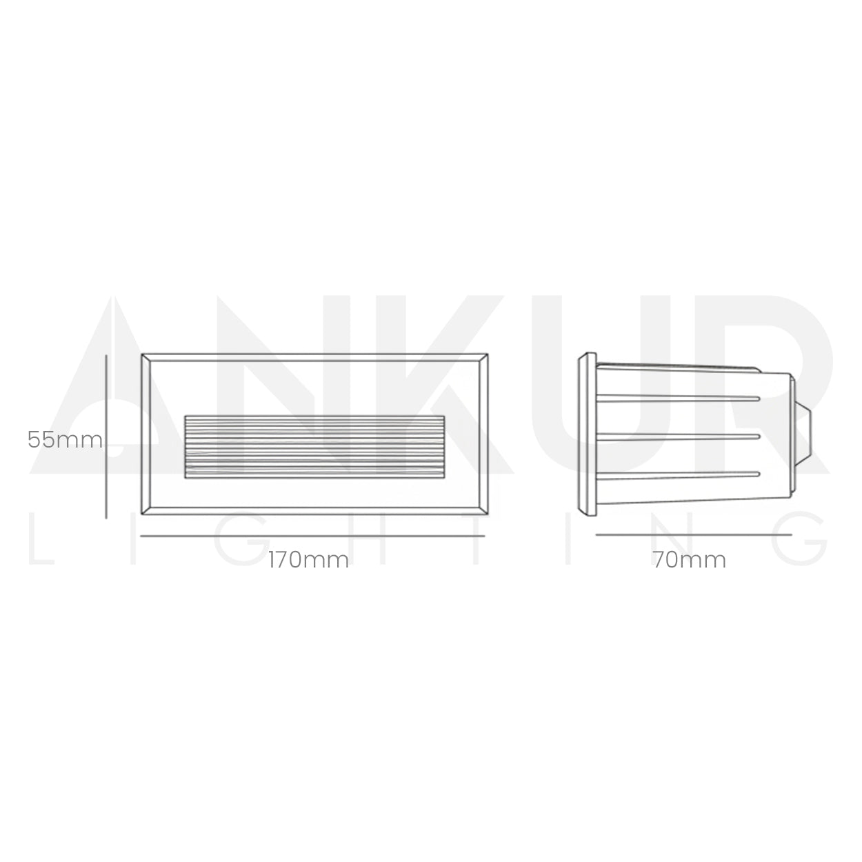 ANKUR TANGENT RECTANGLE SHAPE STEP LIGHT FOR INDOOR AND OUTDOOR LIGHTING