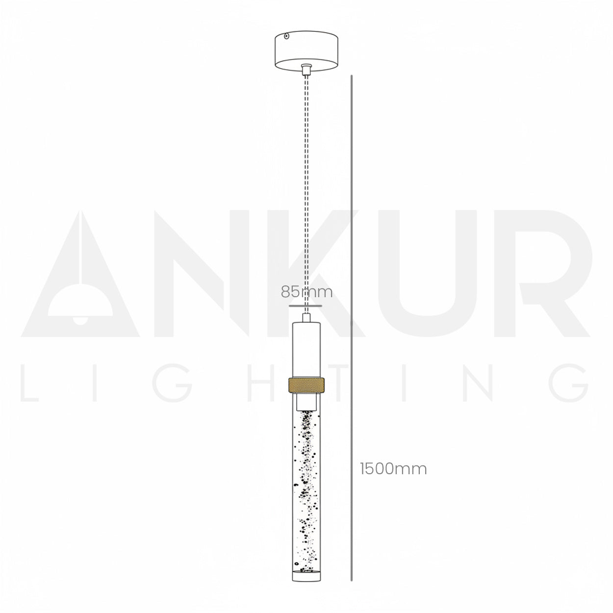 ANKUR FLUX 7W GOLD FINISH LED HANGING LIGHT