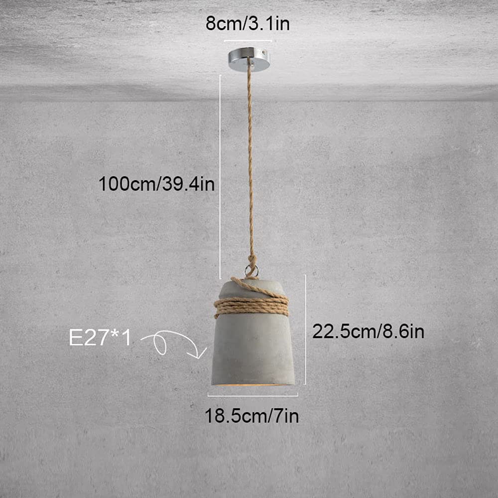 ANKUR SYLVAIN NORDIC RETRO LIGHTING CONCRETE BELL SHADE PENDANT CEILING LIGHT