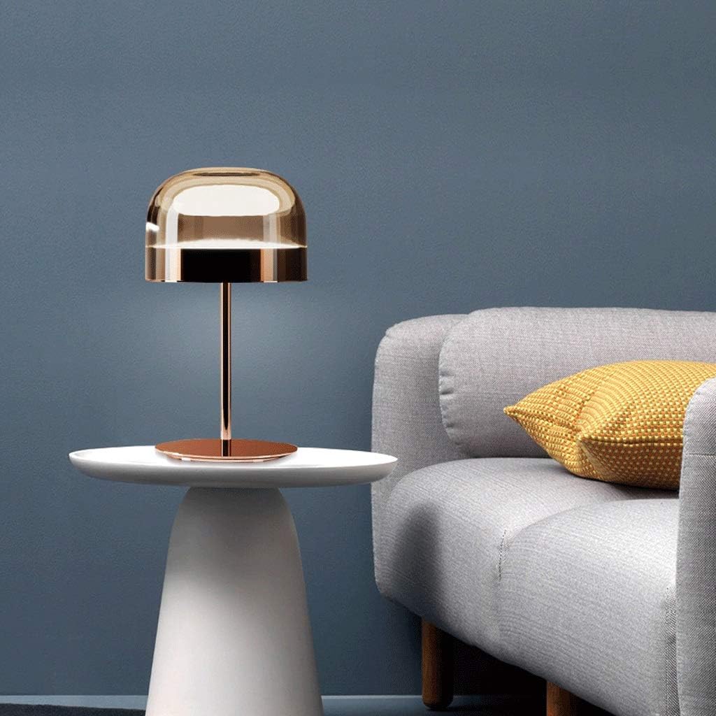 ANKUR CLASSY COPPER FINISH METAL AND GLASS BASED BEDSIDE TABLE LAMP