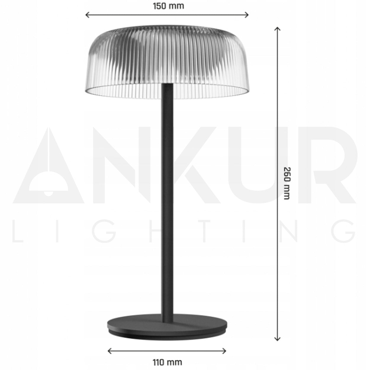 ANKUR LIANA UNPLUGGED WIRELESS TOUCH CONTROL USB CHARGING RECHARGABLE LED TABLE LAMP