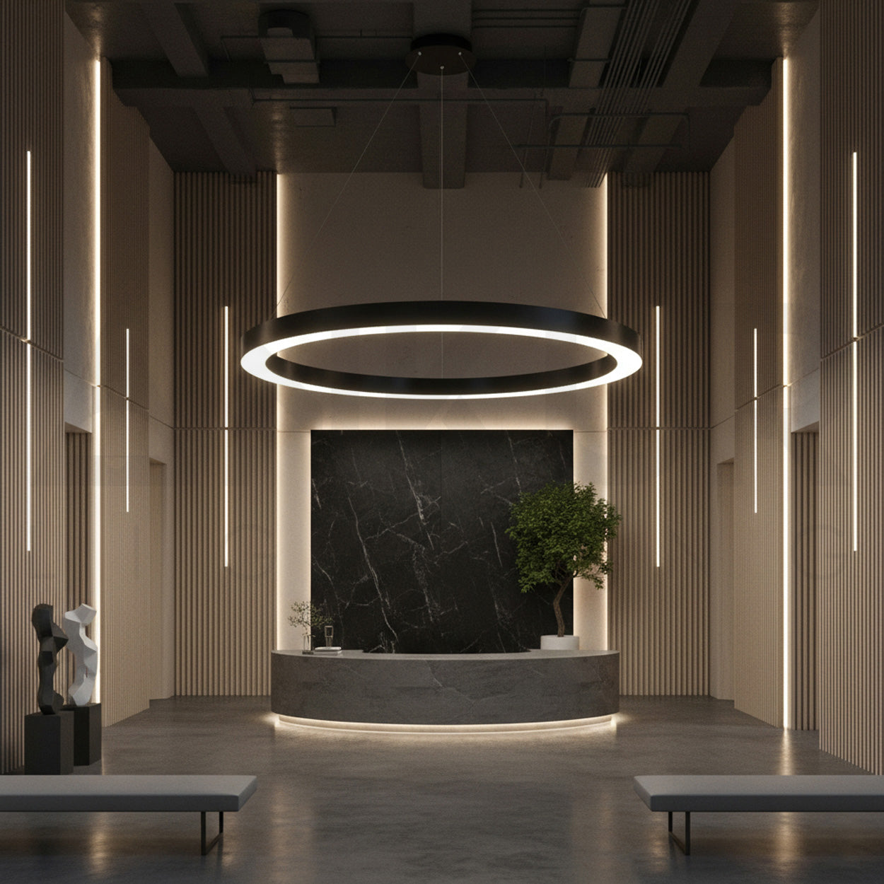 ANKUR TAMBOR DONUT LED PENDANT LIGHT FOR LUXURY HOTELS AND HOME LIGHTS