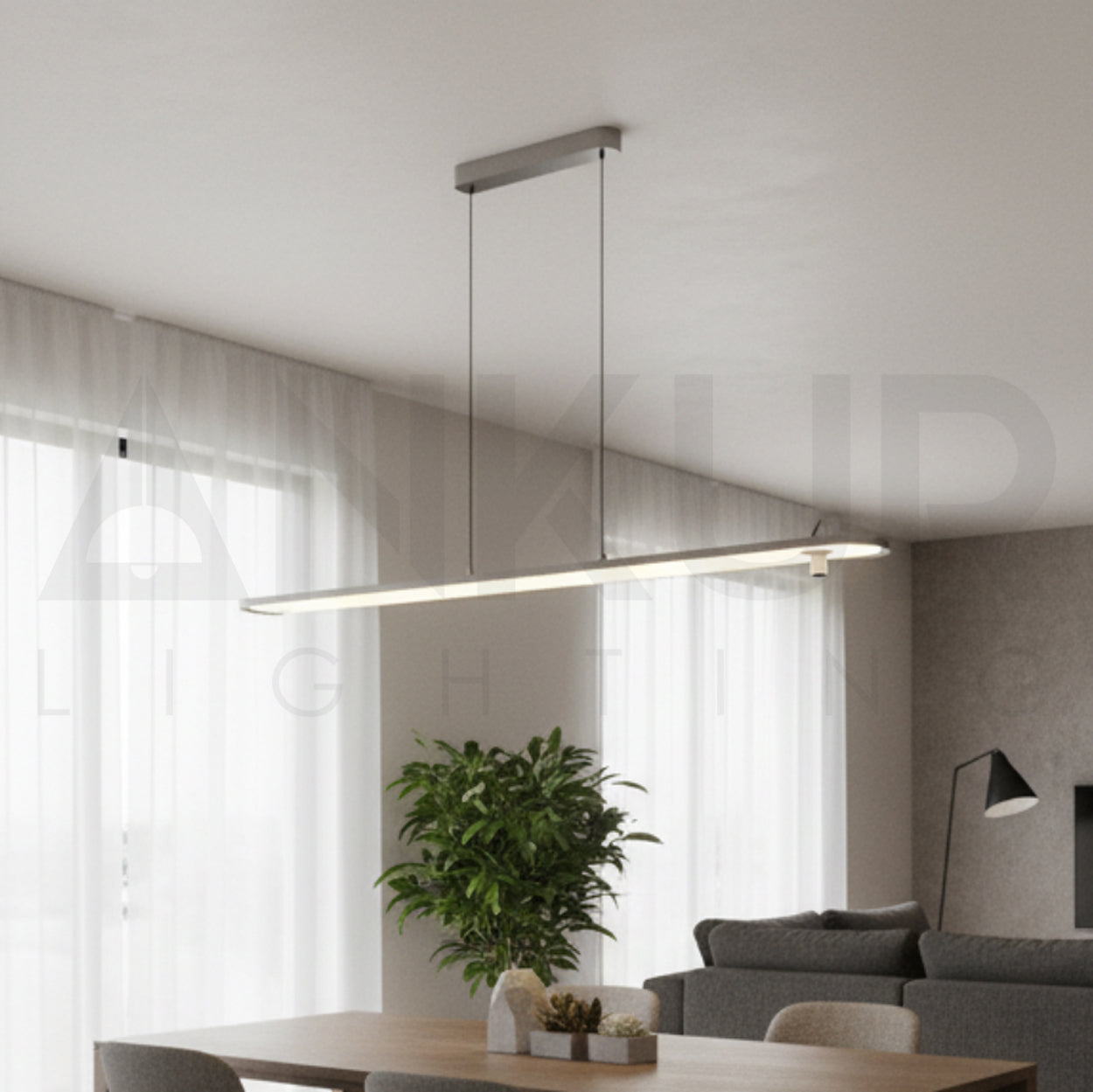 ANKUR GOCCIA OVAL 3CCT LED WITH ADJUSTABLE LIFT FUNCTION HANGING LIGHT