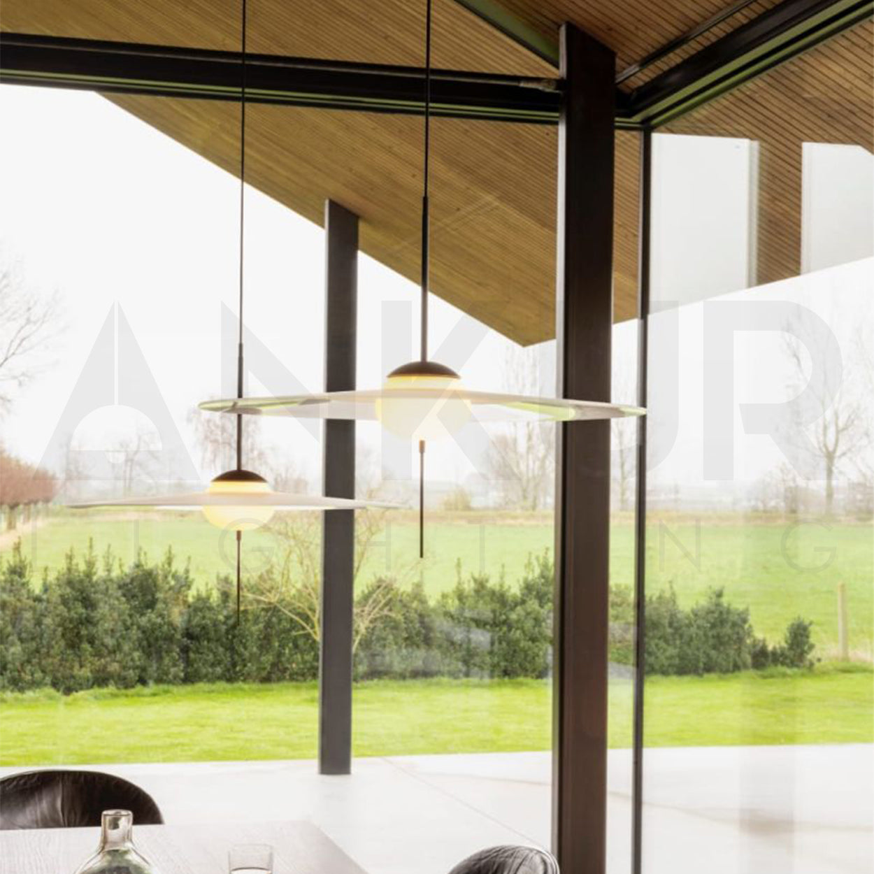 ANKUR SOLARA LED HANGING LIGHT MID CENTURY MODERN PENDANT LIGHT