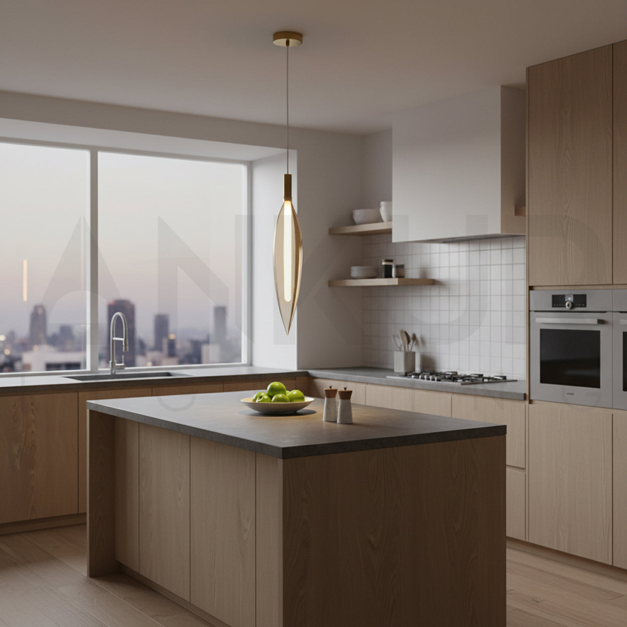 ANKUR CLEMATIS OPAL LINE ANTIQUE BRASS AND CONE GLASS UNIQUE DESIGN PENDANT LIGHT