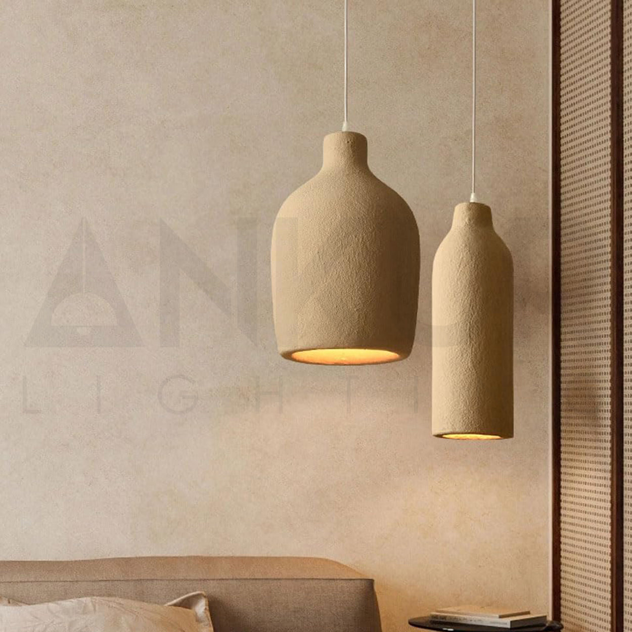 ANKUR LUNA RESIN PENDANT LIGHT FOR BEDROOM AND LIVING ROOM MODERN STYLE HANGING LIGHT