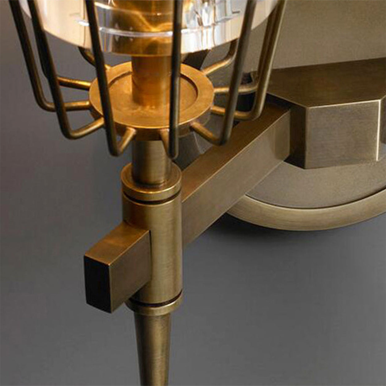 ANKUR BONFIRE ANTIQUE BRASS METAL WALL LIGHT
