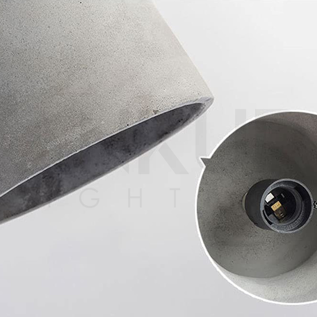 ANKUR SYLVAIN NORDIC RETRO LIGHTING CONCRETE BELL SHADE PENDANT CEILING LIGHT