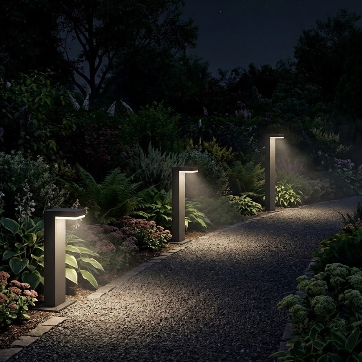 ANKUR TAMO MODERN ANTI-GLARE BOLLARD LIGHT – ELEGANT OUTDOOR LED PATHWAY LIGHTING