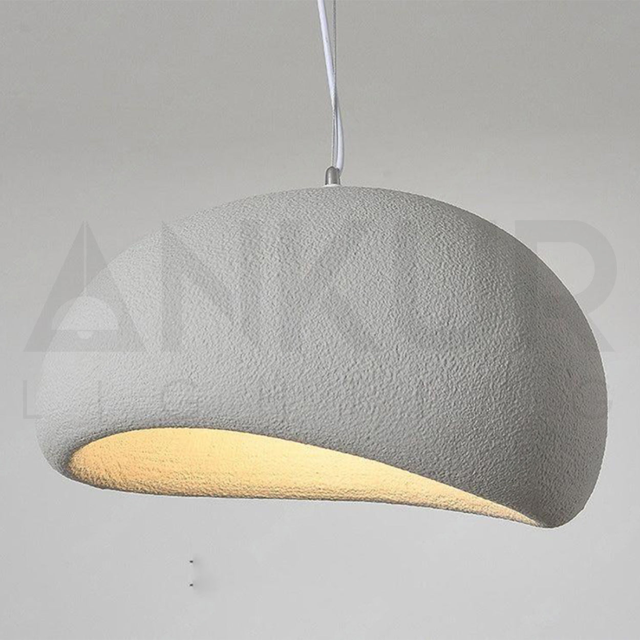ANKUR CURVE CONCRETE LOOK PENDANT LIGHT FROM ANKUR TERRA COLLECTION