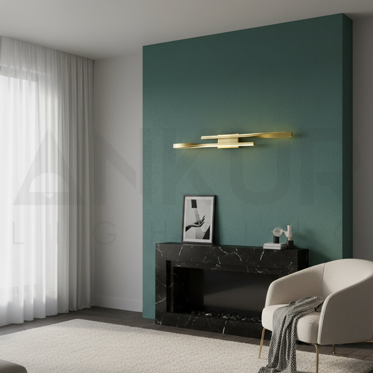 ANKUR RILIEVO DOUBLE TWISTED METAL LED WALL LIGHT