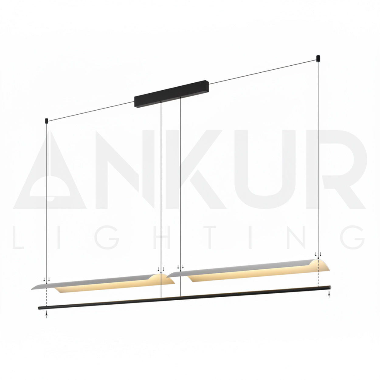 ANKUR GALLEGGI MATT WHITE FINISH HANGING LIGHT