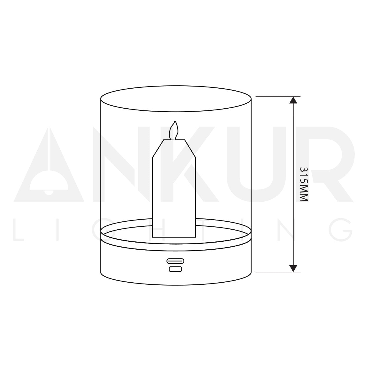 ANKUR UNPLUGGED ETERNA FLAME WIRELESS RECHARGABLE TABLE LAMP