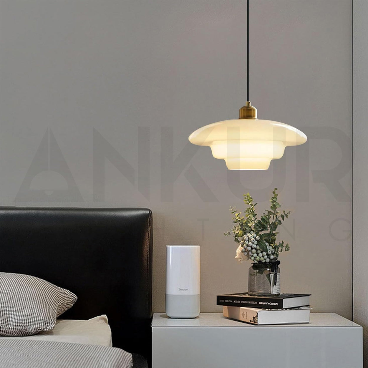 ANKUR SPARROW METAL MODERN MINIMILIST GLASS HANGING LIGHT FOR LUXURY HOME LIGHTING