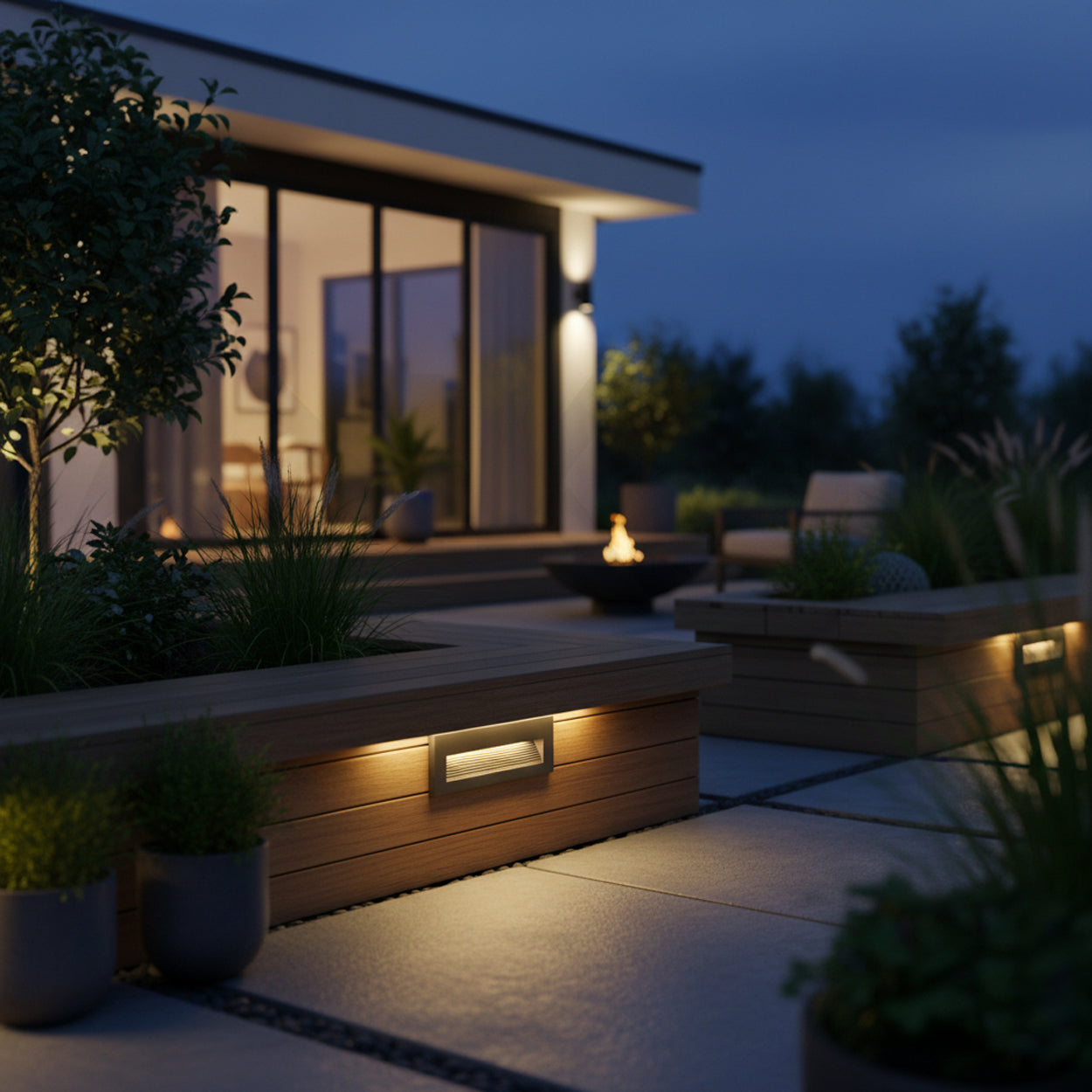 ANKUR TRACCIA RECTANGLE SHAPE STEP LIGHT FOR INDOOR AND OUTDOOR LIGHTING