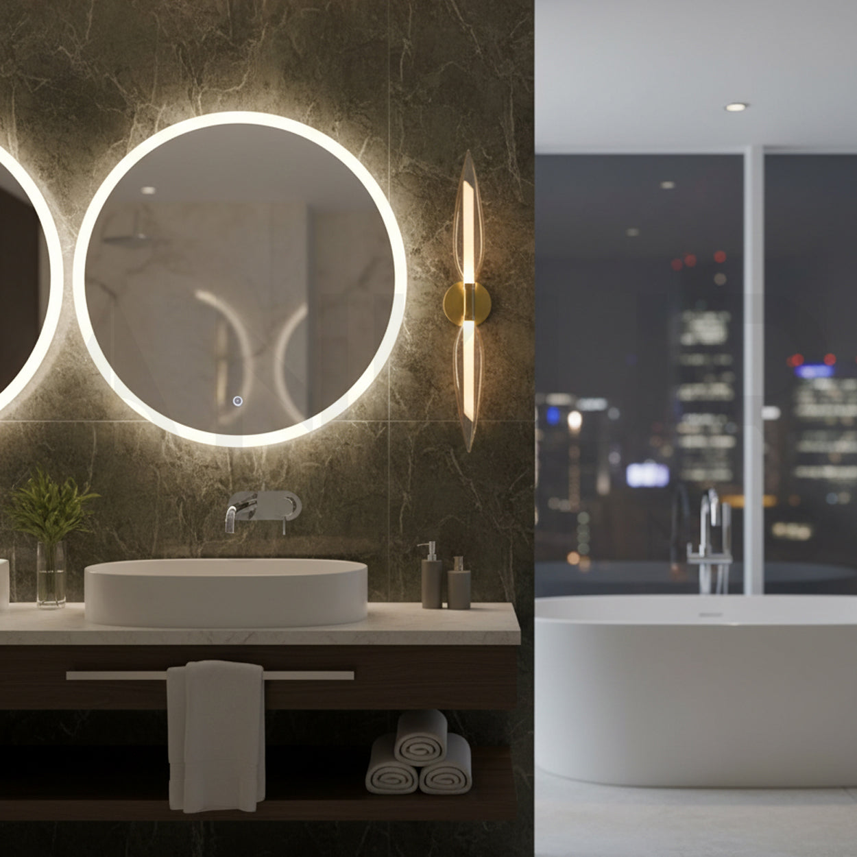 ANKUR CLEMATIS UP AND DOWN OPAL LINE ANTIQUE BRASS AND CONE GLASS UNIQUE DESIGN WALL LAMPS