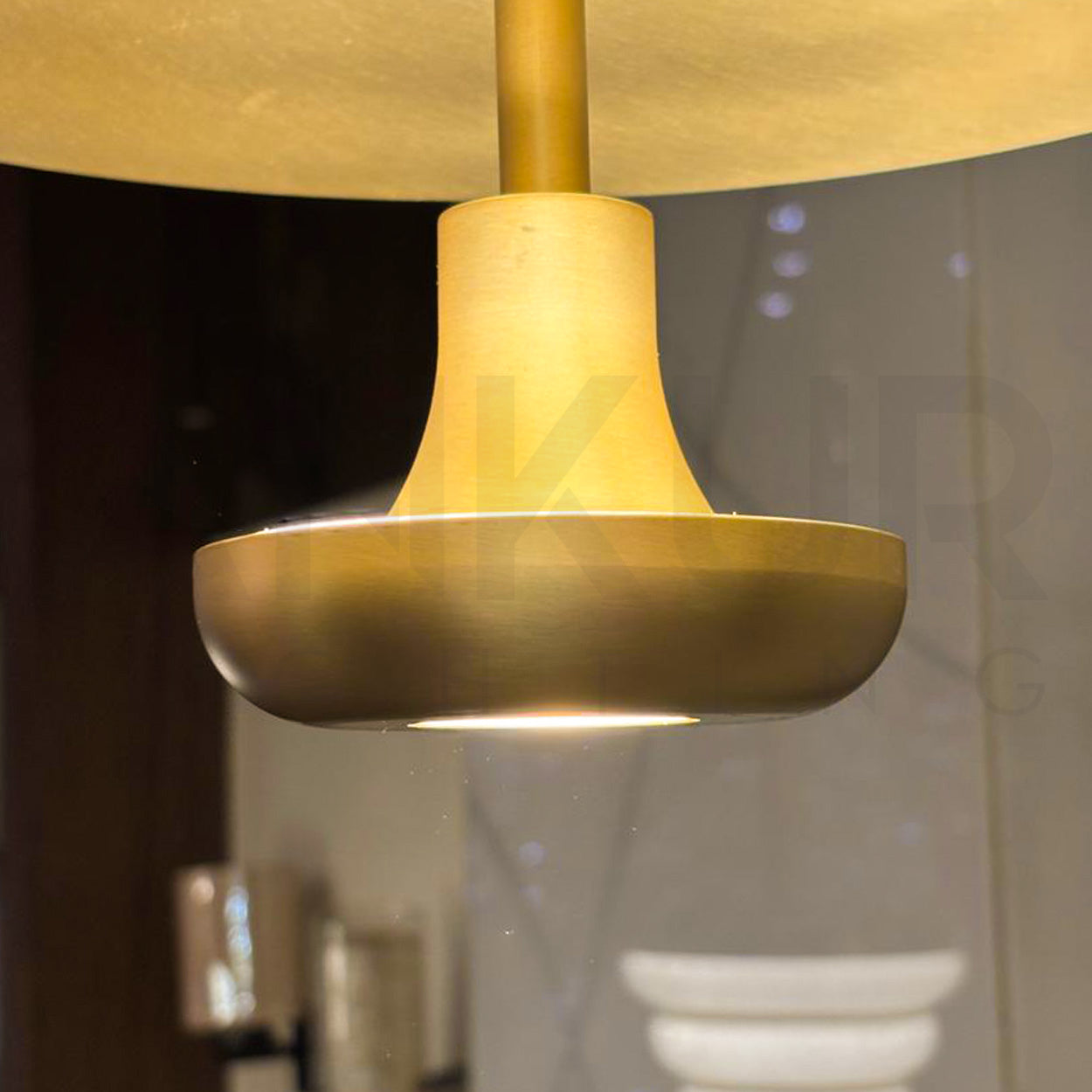 ANKUR VALINOR GOLD METAL FINISH MODERN DESIGN HANGING LIGHT