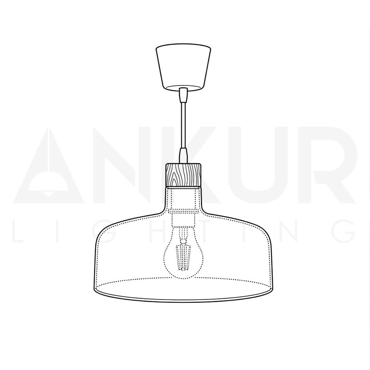 ANKUR ACACIA RVR NORDIC STYLE MILD STEEL PENDANT LIGHT