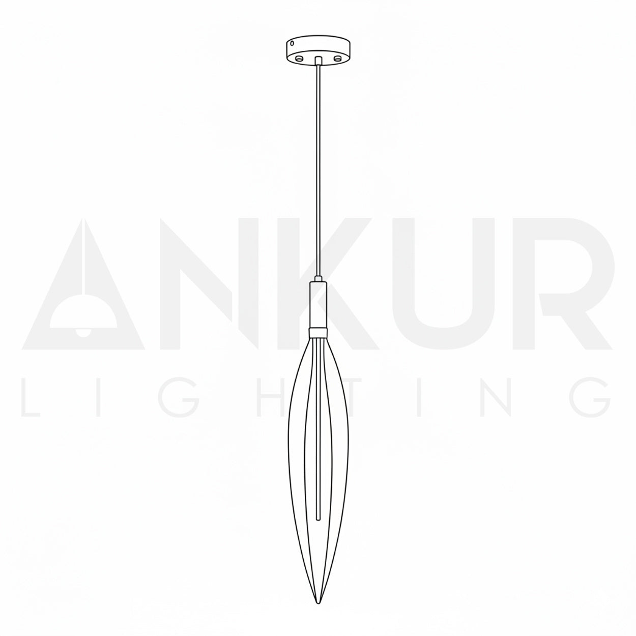 ANKUR CLEMATIS OPAL LINE ANTIQUE BRASS AND CONE GLASS UNIQUE DESIGN PENDANT LIGHT