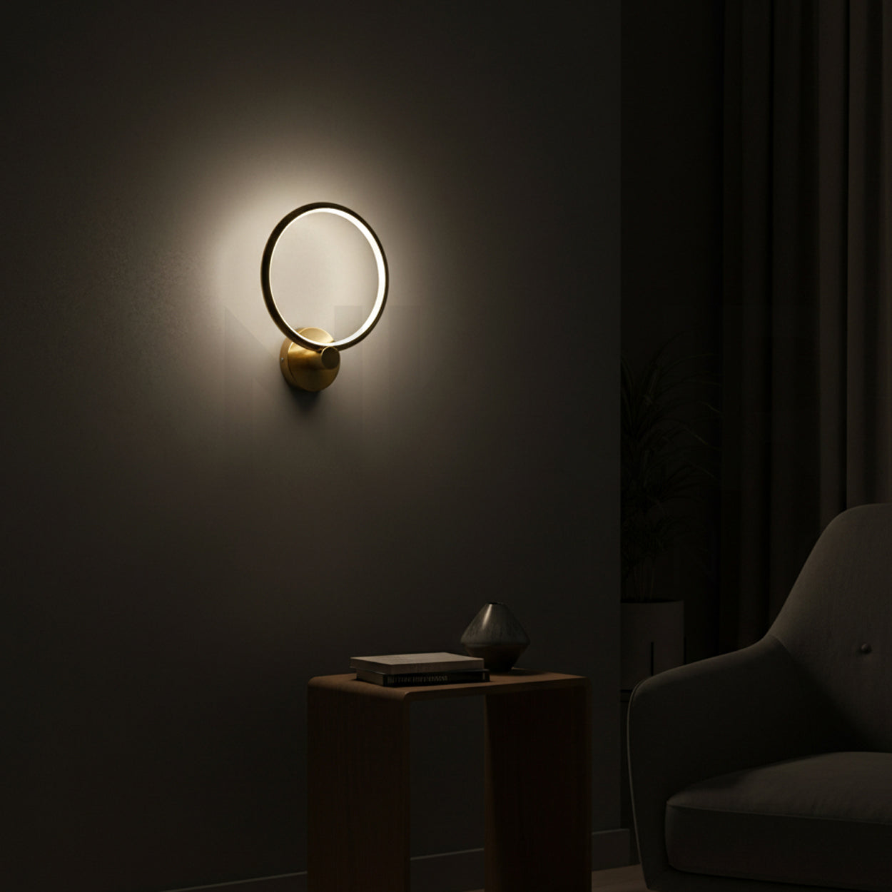 ANKUR LATUS SINGLE HOOP LED WALL LIGHT
