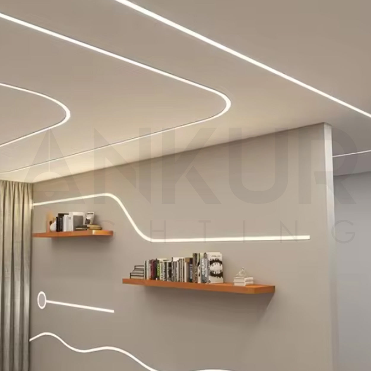 ANKUR FLEXIBLE NEON ALUMINIUM MESH CLAMP FOR NEON STRIP LIGHTS (ONLY PROFILE)