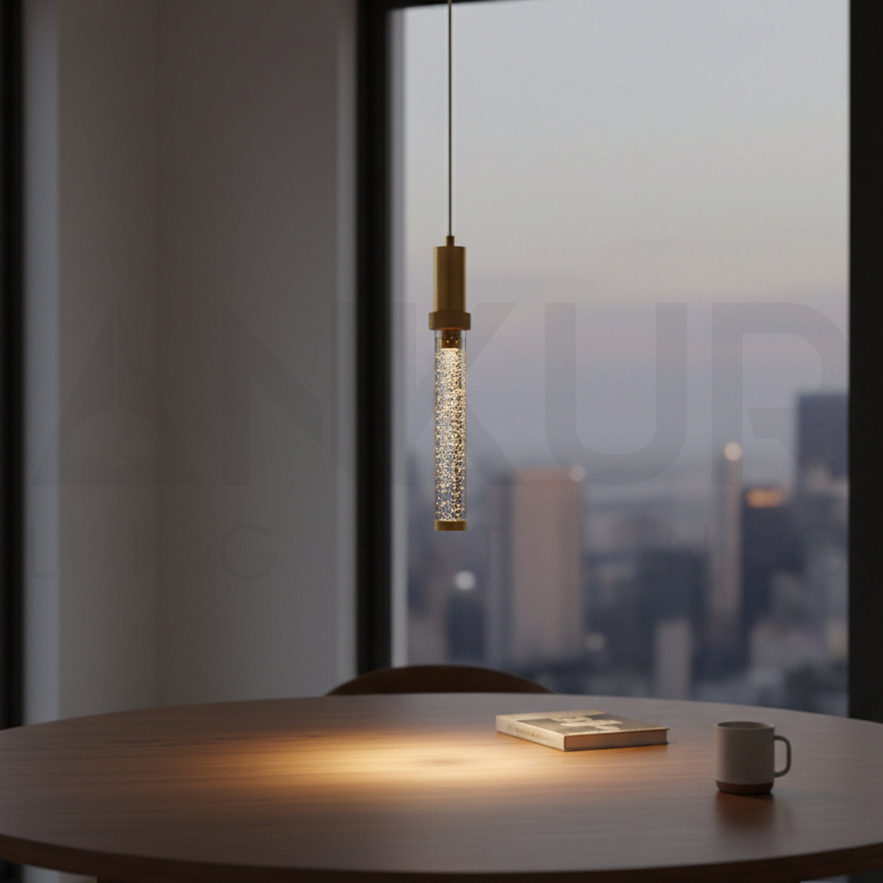 ANKUR FLUX 7W GOLD FINISH LED HANGING LIGHT