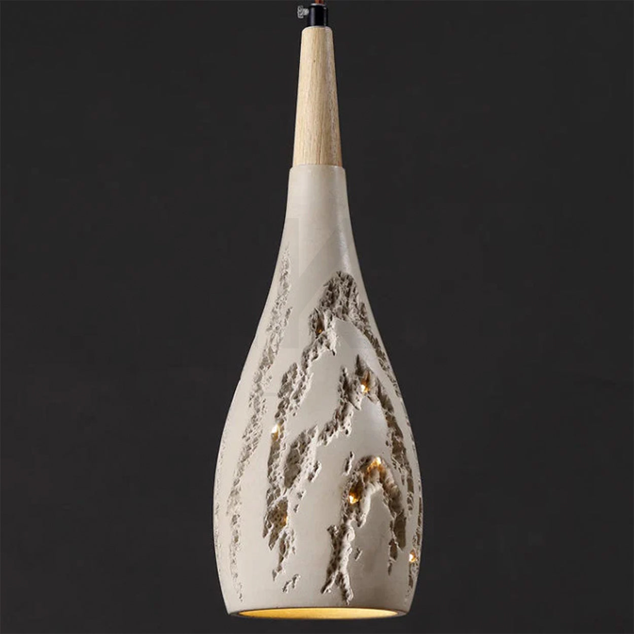 ANKUR CUBIST NORDIC MICRO CEMENT PENDANT LIGHT DECOR DROP LIGHTING FIXTURE SOLID WOOD LAMP HANGING LIGHT