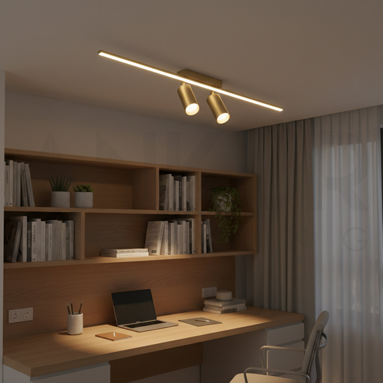 ANKUR VIOLA TWO LED SPOT LIGHT WITH LED WALL LIGHT